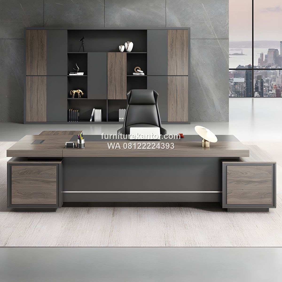 Meja Kerja Direksi L Shape Minimalis Modern 1 Meja Kerja Direksi L Shape Minimalis Modern