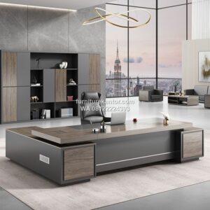 Meja Kerja Direksi L Shape Minimalis Modern