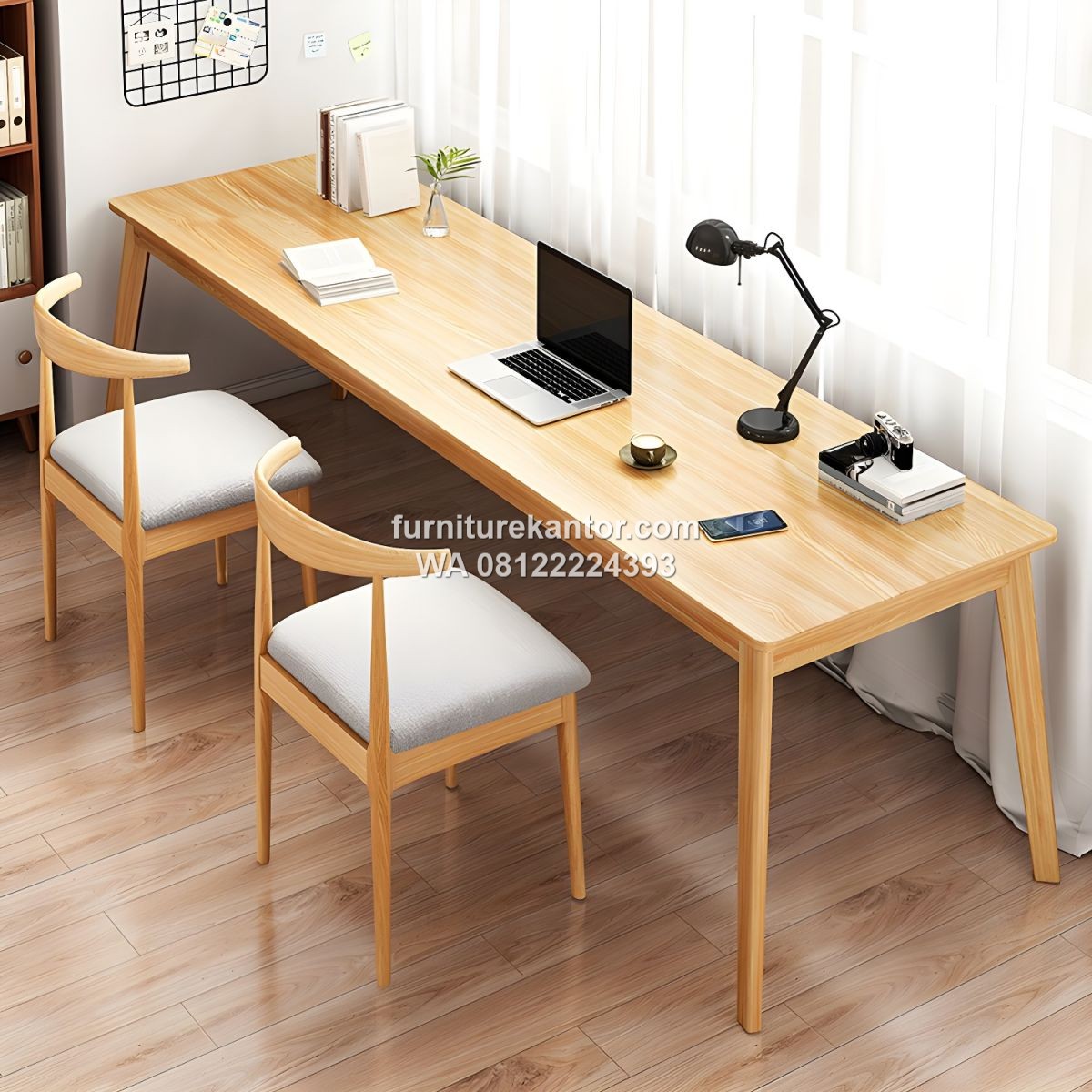 Meja Kerja Staff 2 Orang Model Minimalis Modern Kayu Jati Meja Kerja Staff 2 Orang Model Minimalis Modern Kayu Jati