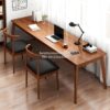 Meja Kerja Staff 2 Orang Model Minimalis Modern Kayu Jati