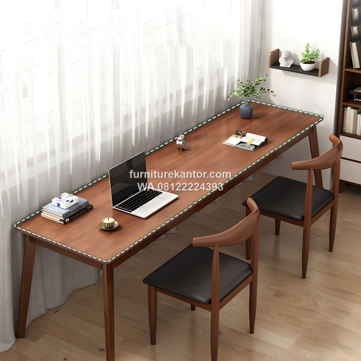 Meja Kerja Staff 2 Orang Model Minimalis Modern Kayu Jati 2 Meja Kerja Staff 2 Orang Model Minimalis Modern Kayu Jati