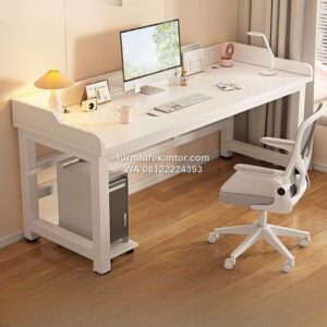 Meja Komputer Minimalis Modern Warna Putih