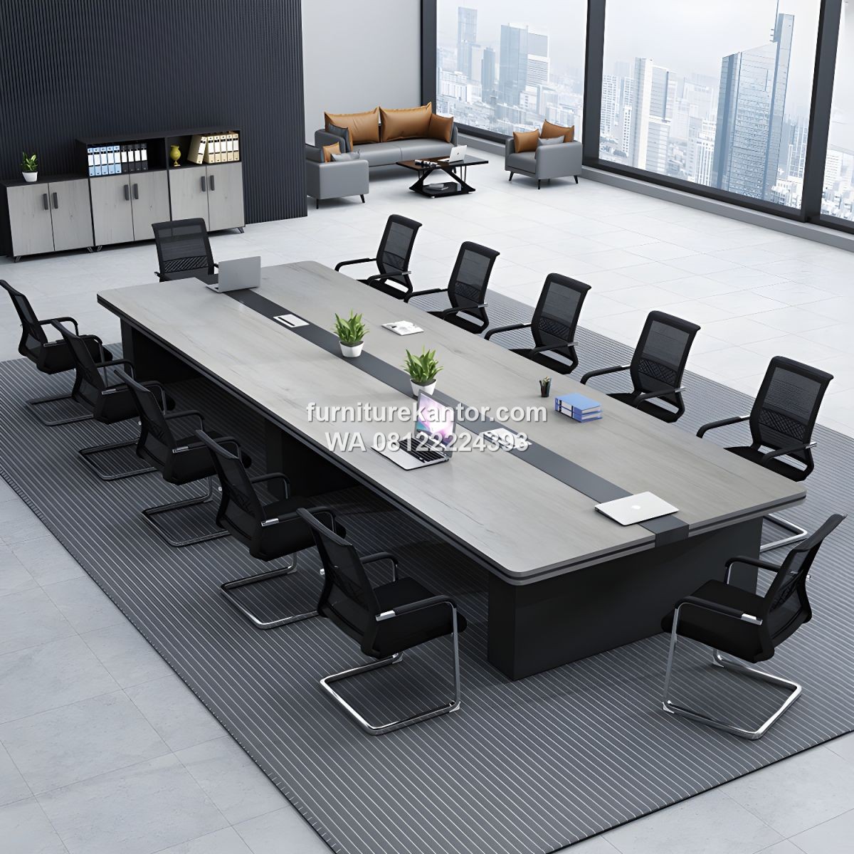 Meja Meeting 10 Orang Minimalis Modern Berkualitas