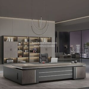 Meja Direktur Premium Finishing HPL Model L Shape