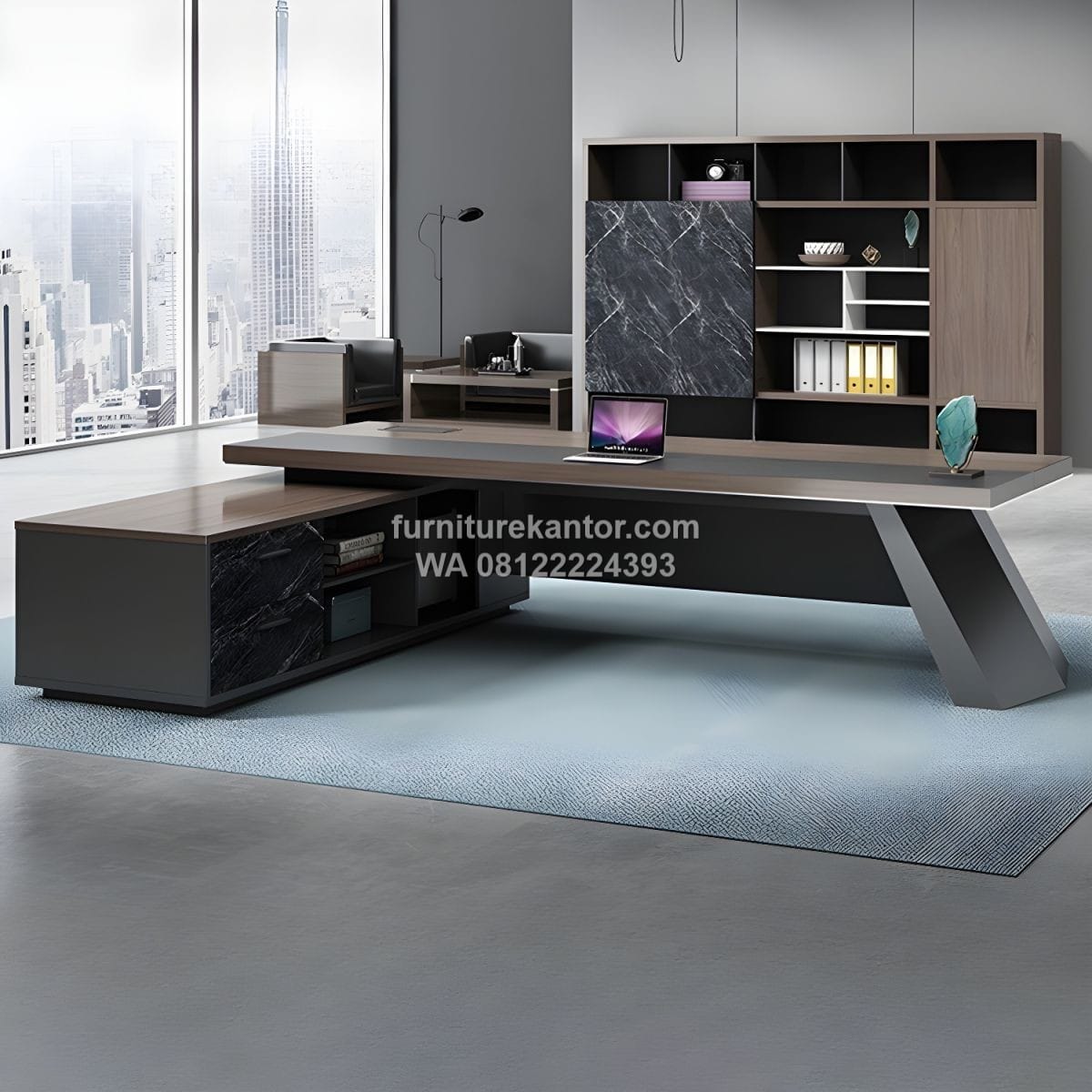 Meja Direktur Premium Model Minimalis L Shape 3 Meja Direktur Premium Model Minimalis L Shape