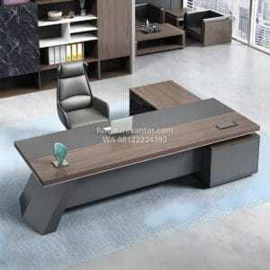 Meja Direktur Premium Model Minimalis L Shape