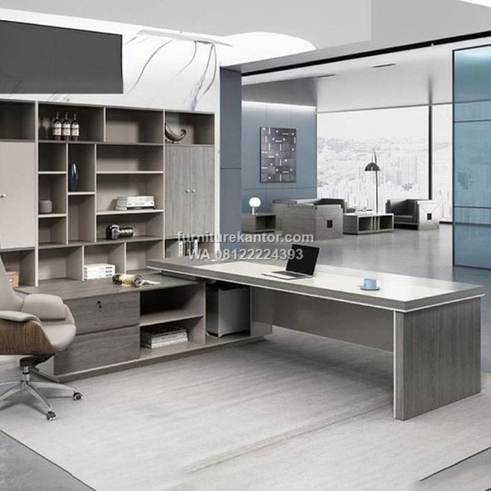 Meja Kantor Eksekutif dengan Laci Desain Bentuk L Meja Kantor Eksekutif dengan Laci Desain Bentuk L