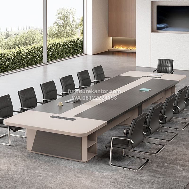 Meja Meeting Besar Minimalis Modern Untuk 14 Orang