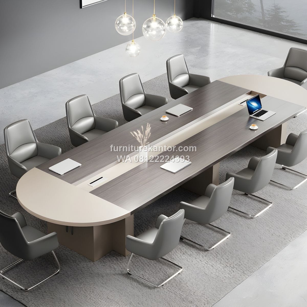 Meja Meeting Kantor Eksekutif Modern Mewah 10 Orang