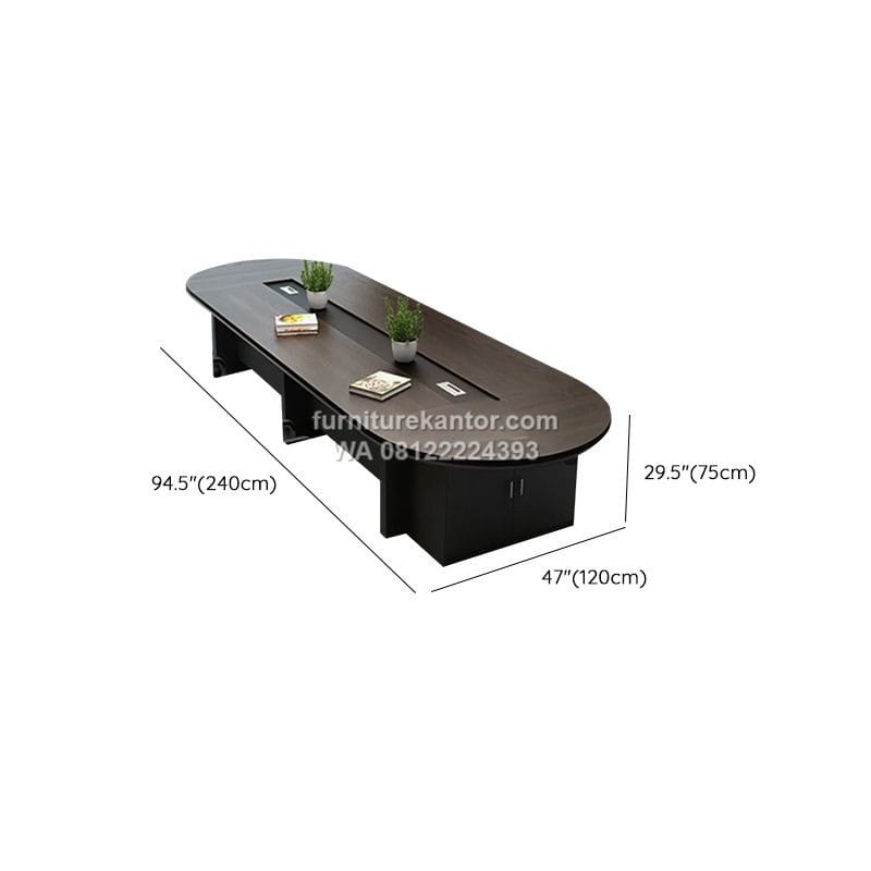 Meja Meeting Kantor Oval Minimalis Modern Untuk 10 Kursi 2 Meja Meeting Kantor Oval Minimalis Modern Untuk 10 Kursi