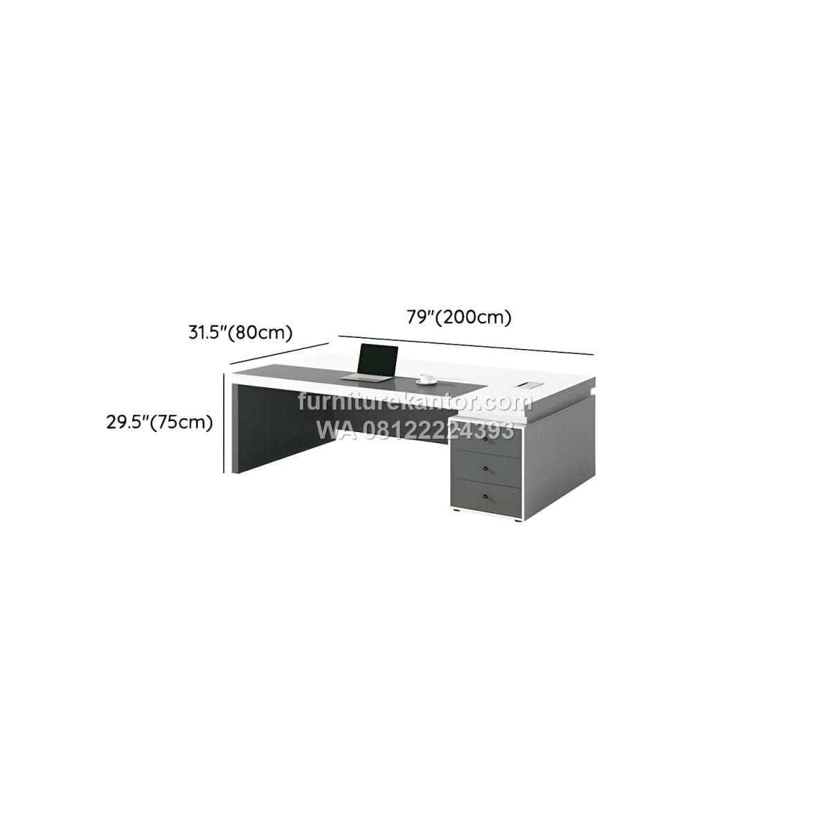 Meja Pimpinan Minimalis Modern Finishing HPL 3 Meja Pimpinan Minimalis Modern Finishing HPL