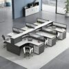 Meja Kerja Staff Workstation Minimalis 6 Orang