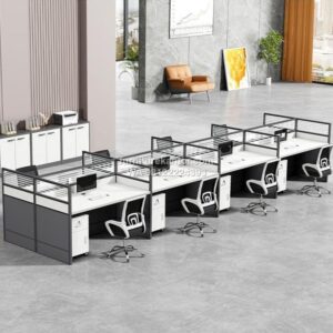 Meja Kerja Staff Workstation Partisi Minimalis 8 Orang