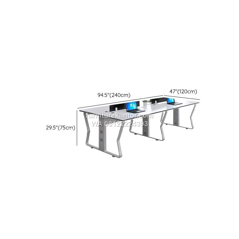 Meja Kerja Workstation Minimalis Untuk 4 Orang 3 Ukuran Meja Kerja Workstation Minimalis Untuk 4 Orang
