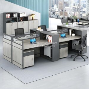 Meja Kerja Workstation Partisi Dengan Laci Penyimpanan