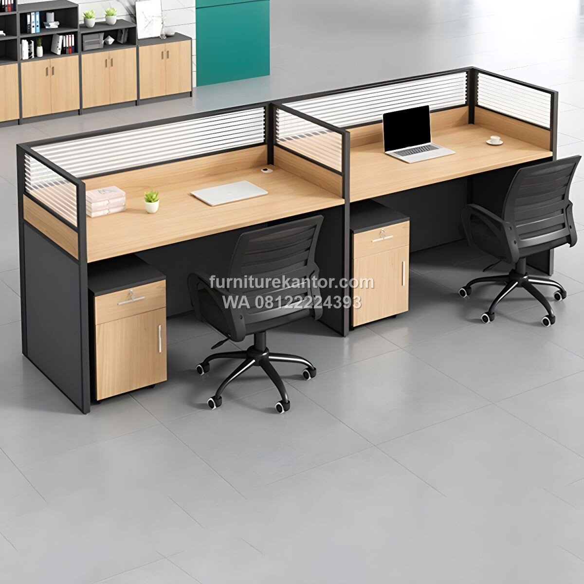 Meja Kerja Workstation Partisi Untuk 6 Orang 1 Meja Kerja Workstation Partisi Untuk 6 Orang