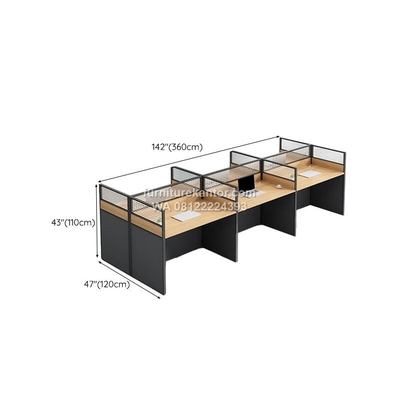 Meja Kerja Workstation Partisi Untuk 6 Orang 2 Meja Kerja Workstation Partisi Untuk 6 Orang