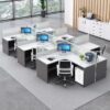 Meja Workstation Kantor Partisi Minimalis 6 Orang
