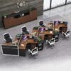 Meja Workstation Minimalis Modern Untuk 6 Orang