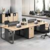 Meja Workstation Minimalis Sederhana Untuk 4 Orang