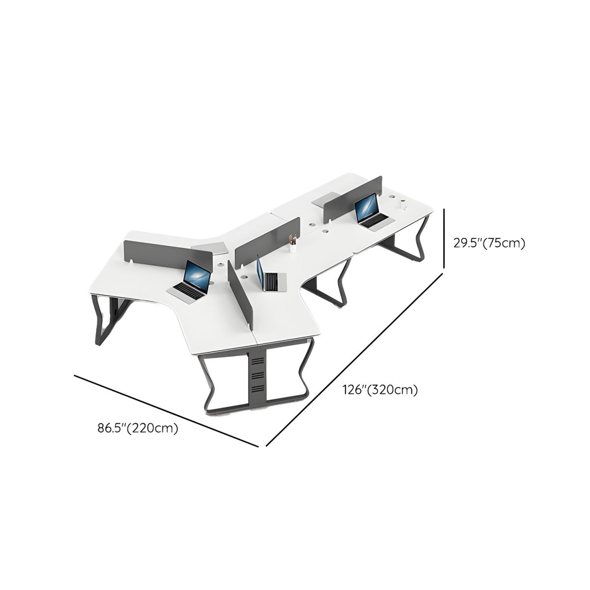 Meja Workstation Minimalis Untuk 5 Orang Dengan Laci 4 Meja Workstation Minimalis Untuk 5 Orang Dengan Laci