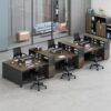 Meja Workstation Staff Multifungsi Minimalis Untuk 6 Orang